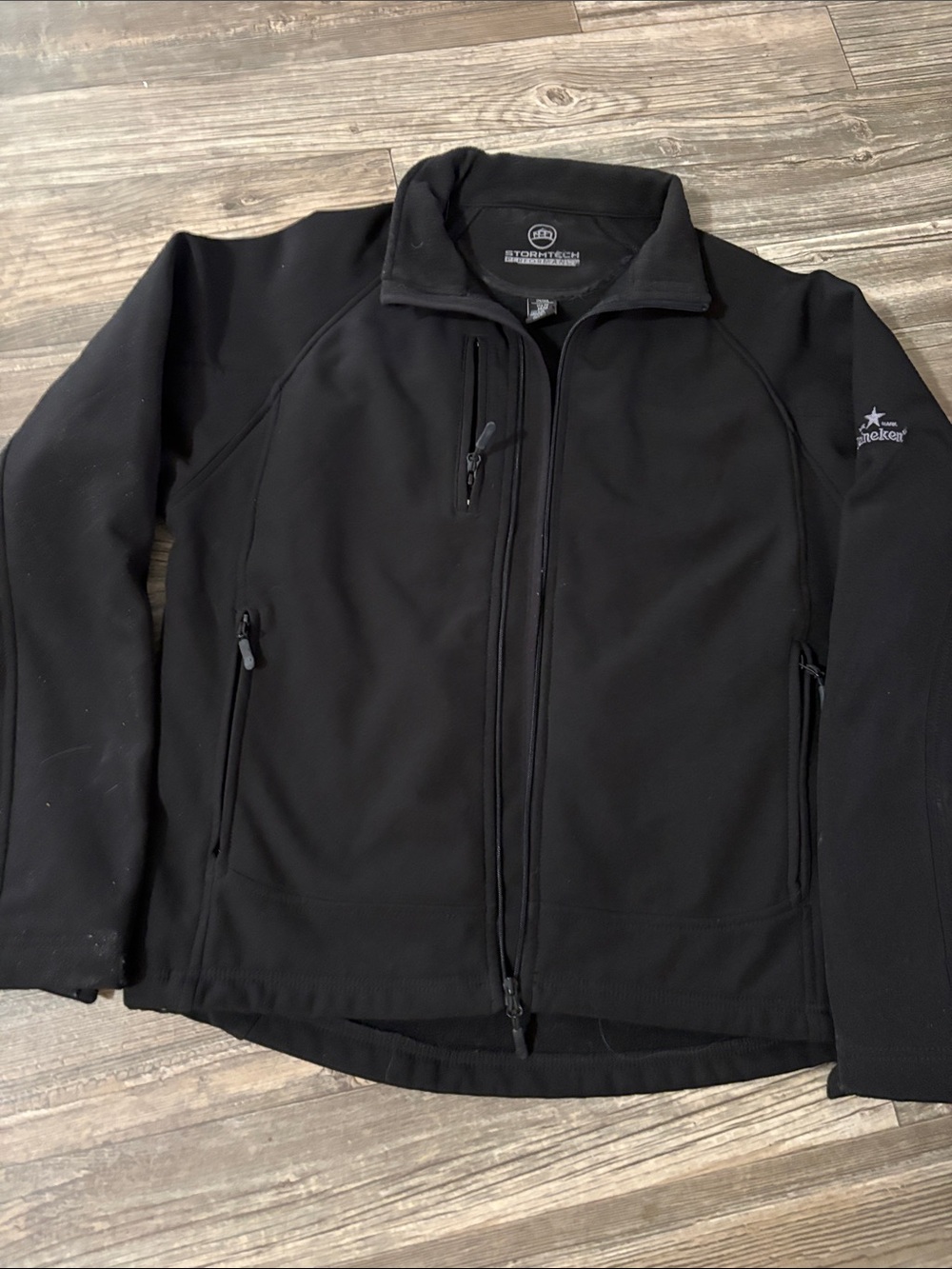 Storm Black Lightweight Softshell Jacket with Chest Zip